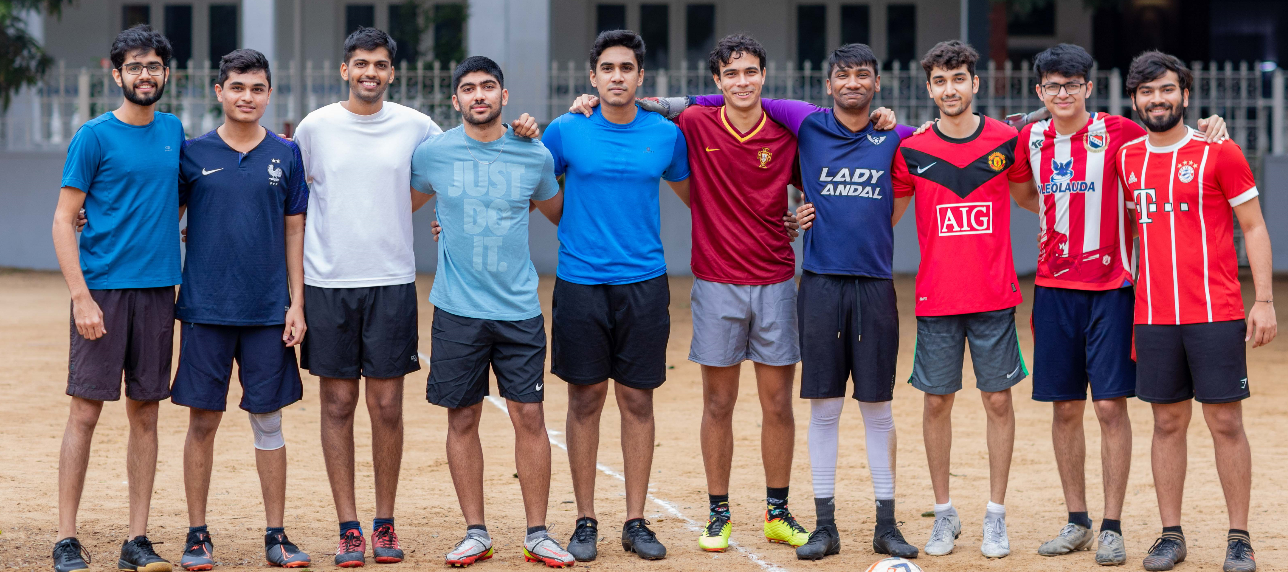 Students playing sports