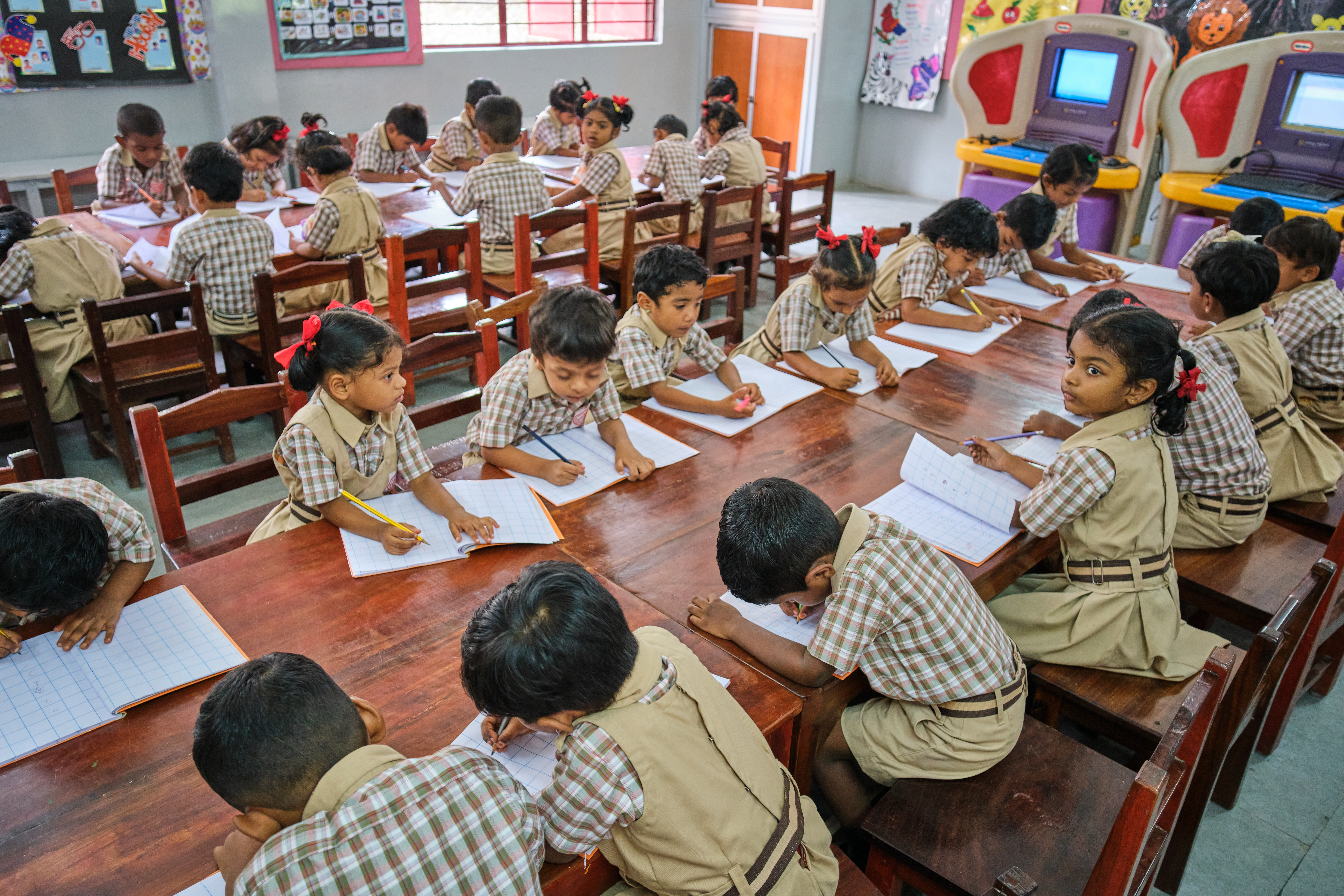 Students playing sports